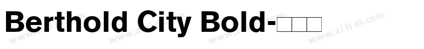 Berthold City Bold字体转换